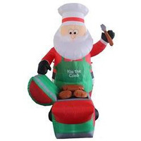 6 ft. Santa Barbequing Inflatable