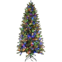 7 ft. Full LED Cayce Pine Color Changing Christmas Tree, Multi Color - 450 Count