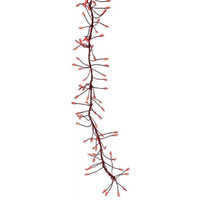 LED Big Seed Cluster String Christmas Lights, Red - 250 Count