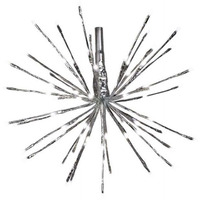 28 in. LED Radiant Blast Pathway Decor, Pure White & Silver