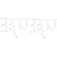 9.5 ft. Platinum LED T5 Icicle Christmas Lights, Blue & Pure White - 100 Count