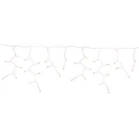 9.5 ft.Platinum LED T5 Icicle Christmas Lights, Warm White - 100 Count