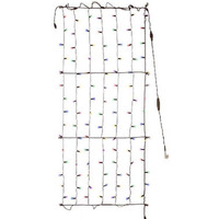 6 ft. Platinum LED Mini Net Christmas Lights, Multi Color - 100 Count