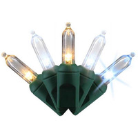 25 ft. Platinum LED T5 String Christmas Lights, Green - 50 Count