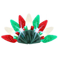 25 ft. Platinum LED C6 String Christmas Lights, Red, Green & Pure White - 50 Count