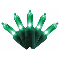 25 ft. Platinum LED T5 String Christmas Lights, Green - 50 Count