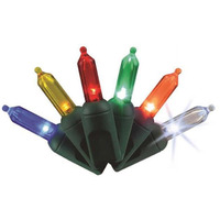 25 ft. Platinum LED T5 String Christmas Lights, Multi Color - 50 Count