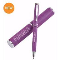 Strong & Courageous Pen with Case, Purple