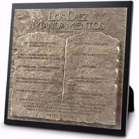 Moments of Faith Ten Commandments Plaque Span - No.17915