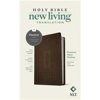 NLT Premium Value Thinline Bible & Filament Enabled-Cross LeatherLike, Dark Brown