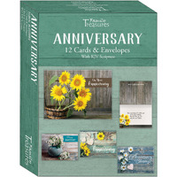 Boxed - Card Anniversary-Floral Blessings - Box of 12