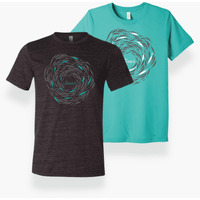 Against The Current--Youth T-Shirt, Black Heather - Large