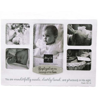 3 x 2.75 in. Photos 1 - 4 x 6 in. Baptized Collage Frame with His Love Holds