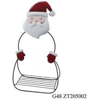34 in. Santa Plant Stand - Multi Color