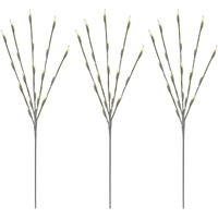 29 in. Pathmarkers LED Twinkling Branch, White - 3 Count
