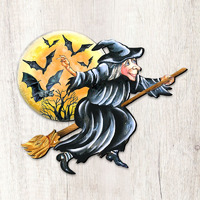 12 x 9 in. Halloween Witch Halloween Outdoor Decor Large Ornaments