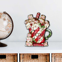 12 x 9 in. Marshmallow Cocoa Company Holiday Outdoor Decor Large Ornaments