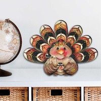 12 x 9 in. Be Thankful Turkey Sitter Halloween Outdoor Decor Large Ornaments