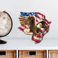 12 x 9 in. American Liberty Eagle Holiday Outdoor Decor Large Ornaments