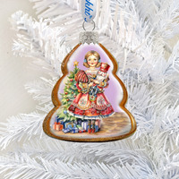 3 x 2 in. Clara Mercury Glass Ornaments Christmas Decor