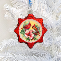 3 x 2 in. Christmas Wreath Mercury Glass Ornaments Christmas Decor