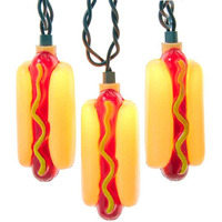 UL 10-Light Hot Dog Light Set, Multi Color