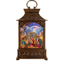11 in. Battery Operated Warm White LED Lighted Nativity Lantern