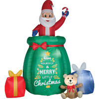 Animated Pop Up Santa Airblown