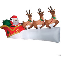 68 in. Airblown Santa in Sleigh Scene Inflatable Christmas Outdoor Yard Decor