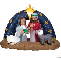 78 in. Airblown Snowy Night Nativity Scene Inflatable Christmas Outdoor Yard Decor