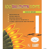 Halloween Lights, Orange - 100 Count