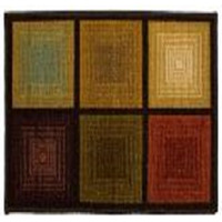 26 x 45 in. Optic Squares Area Rug, Brown