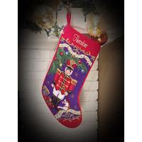 11 x 18 in. Xmas Soldier Embroidered Needlepoint Stocking