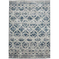 1243-1022-BLUE 5 ft. 3 in. x 7 ft. 3 in. Livigno Geometric Rectangle Area Rug, Blue