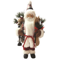 15 in. Plaid Santa with Skis