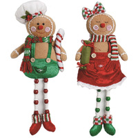18 in. Christmas Gingerbread - Set of 2