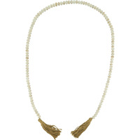 72 in. Wood Bead Garland, White