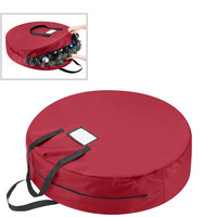 Christmas Wreath Storage Bag for 36 in. Artificial Wreaths in Holiday - Red