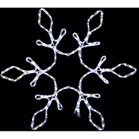 36 in. LED Snowflake with Star in the Middle, Pure White