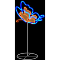 2 ft. LED Butterfly, Blue & Orange