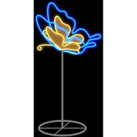 2 ft. LED Butterfly, Blue & Warm White