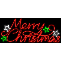 2 ft. LED Merry Christmas Sign, Red