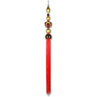 67 in. Dangle Ornament, Red & Gold