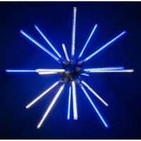24 in. Animated LED Starburst, Blue & Pure White
