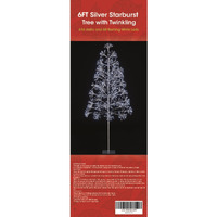 6 ft. Pure White Starburst LED Tree