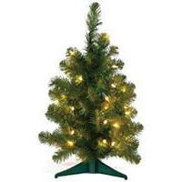 3 x 19 in. Dia. Table Top Canadian Artificial Tree - Green & White