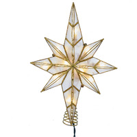 11.4 in. 10-Light Capiz Bethlehem Star Treetop