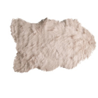 Home Decor Gordon Faux Sheepskin Single Rug | 1-Piece | Taupe | 2'x3'