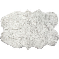 Home Decor Gordon Faux Sheepskin Quattro Rug | 1-Piece | Gradient grey | 4'x6'