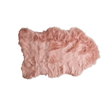 Home Decor Gordon Faux Sheepskin Single Rug | 1-Piece | Dusty rose | 2'x3'